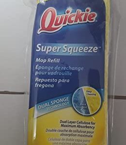 Quickie Sponge Refill, Super Squeeze Mop Refill, Scrubber Strip Included, Clean Bathroom and Kitchen