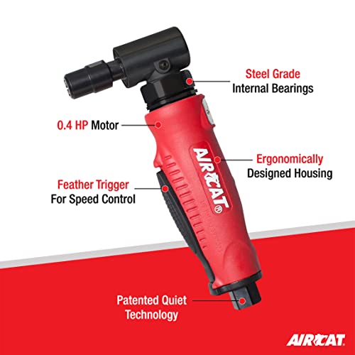 AIRCAT Pneumatic Tools 6255 Composite Right Angle Die Grinder 20,000 RPM