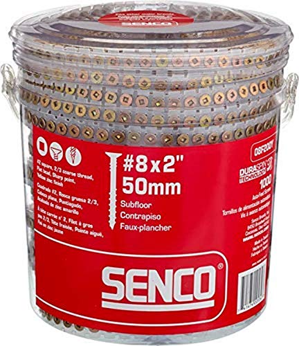 Senco 08F200Y Duraspin# 8 by 2" Subfloor Collated Screw (1, 000per Box)