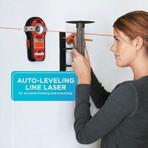 BLACK+DECKER Line Laser, Auto-leveling with Stud Finder (BDL190S)