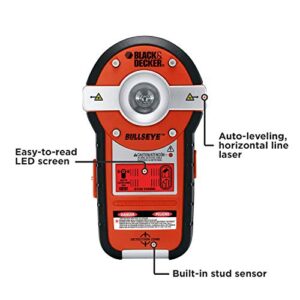 BLACK+DECKER Line Laser, Auto-leveling with Stud Finder (BDL190S)