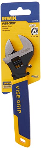 IRWIN VISE-GRIP Adjustable Wrench with Comfort Grip, SAE, 6-Inch (GIDDS2286372)