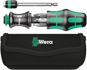 wera - 5051021001 kraftform kompact 20 7-in-1 bitholding screwdriver with removable bayonet blade (sl/ph/pz)