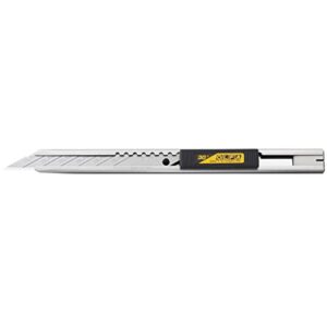 olfa 9mm stainless steel graphics knife (sac-1) - multi-purpose retractable art utility precision knife w/snap-off blade, replacement blades: any olfa 9mm blade