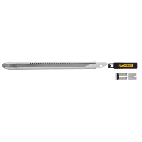 OLFA 9mm Stainless Steel Graphics Knife (SAC-1) - Multi-Purpose Retractable Art Utility Precision Knife w/Snap-Off Blade, Replacement Blades: Any OLFA 9mm Blade