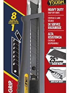 OLFA 18mm Heavy-Duty Utility Knife (NL-AL) - Multi-Purpose Comfort Rubber Grip Precision Knife w/ Auto-Lock Mechanism & Snap-Off Blade, Replacement Blades: Any OLFA 18mm Blade