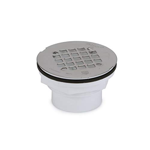 Oatey 42097 101 PS PVC-Solvent Weld Shower Drain with Stainless Steel Strainer, 2-Inch