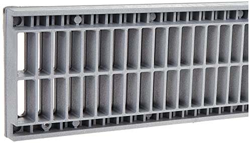 NDS, Gray 241-1 Spee-D Channel Drain Grate, 4-1/8 in. wide X 2 ft. long