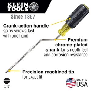 Klein Tools 670-6 Screwdriver, 3/16-Inch Cabinet Tip, Rapi-Driv with 6-Inch Shank