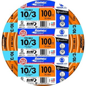 Woods 63948426 100' 10-3 NMW/G Wire, Orange, 100 Ft