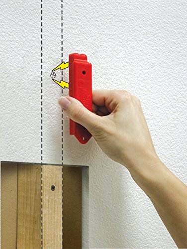 Master Magnetics 07512 Magnetic Stud Finder with Shield, Drywall Screw and Nail Locator, Red