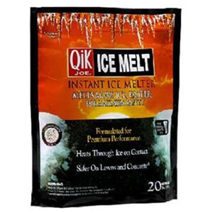 qik joe instant snow and ice melt for sidewalks, driveways, steps, and parking lots, deicer for concrete, asphalt, wood, and other surfaces, effective to -25 degrees, 10 pounds