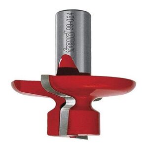 freud 99-064: 1-3/4" (dia.) finger pull door lip bit with 1/2" shank, pack of 1, perma-shield coating red