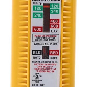 IDEAL INDUSTRIES INC. 61-065 Vol-Test Voltage Tester, CATIII for 600v,Yellow