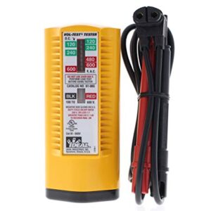 IDEAL INDUSTRIES INC. 61-065 Vol-Test Voltage Tester, CATIII for 600v,Yellow