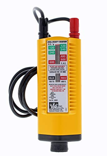 IDEAL INDUSTRIES INC. 61-065 Vol-Test Voltage Tester, CATIII for 600v,Yellow