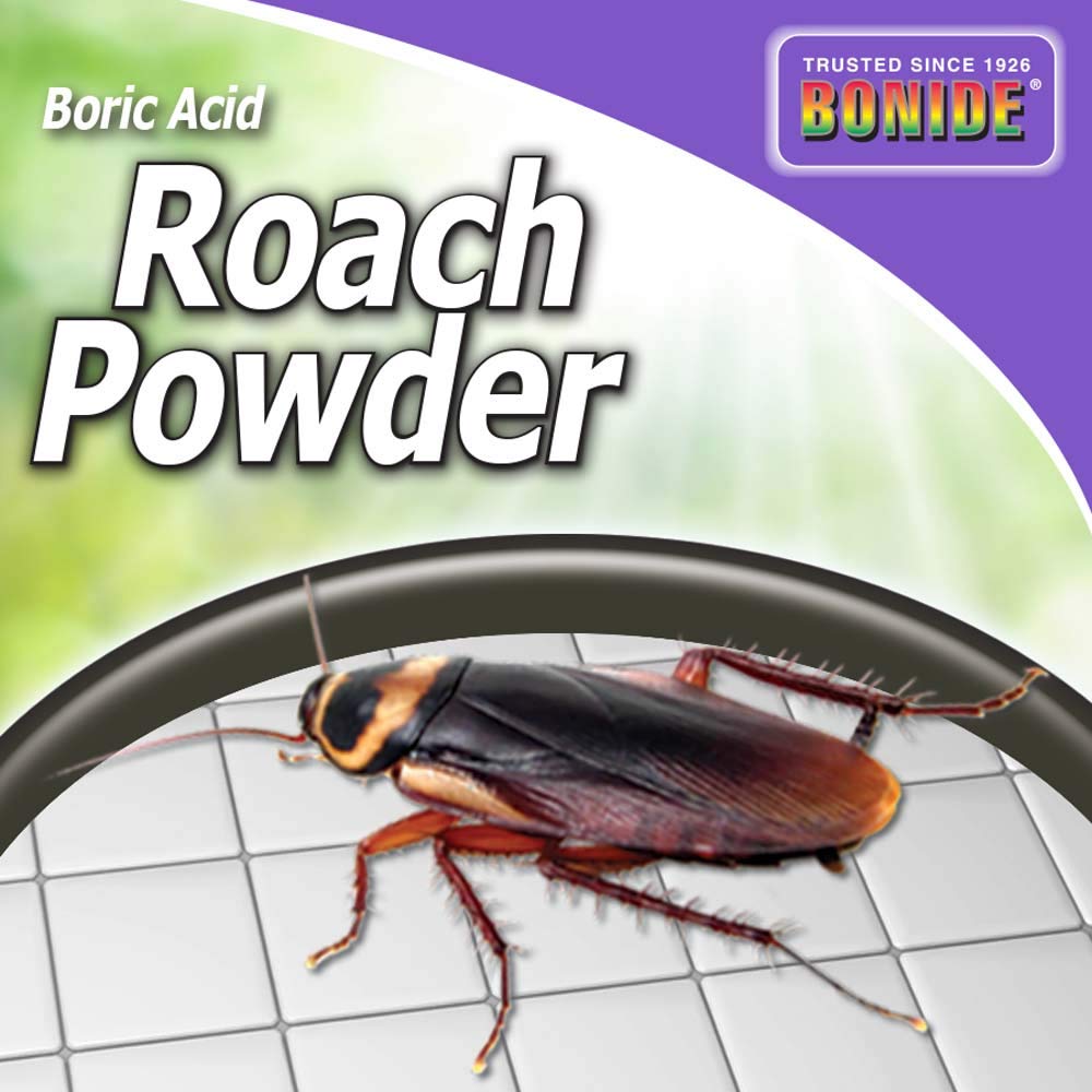 Bonide Boric Acid Roach Powder, 1 lb. Ready-to-Use Odorless & Nonstaining Formula, Kills Roaches, Ants and More