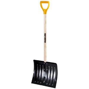 True Temper 1640700 Steel Snow Shovel with D-Grip Hardwood Handle 18 Inch