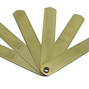 OEMTOOLS 25305 6 Non-Ferrous Brass Feeler Gauge Blades | Measure Gap Between Reluctor and Pickup Coil, Calibrate Machines, Fix Guitars | Simple, Important Tool for When Precision Counts