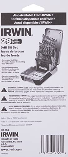 IRWIN Drill Bit Gauge, 1/16-to-1/2-Inch, 29-Hole (12092)