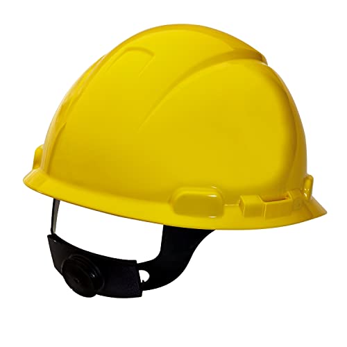 3M Non-Vented Hard Hat with Ratchet Adjustment, Medium, Yellow