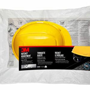 3M Non-Vented Hard Hat with Ratchet Adjustment, Medium, Yellow