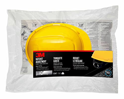 3M Non-Vented Hard Hat with Ratchet Adjustment, Medium, Yellow