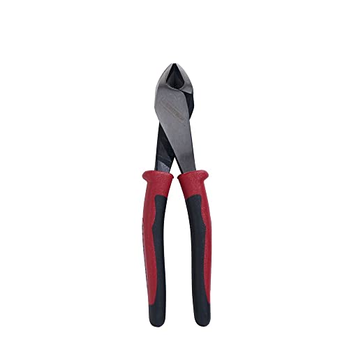 Klein Tools J248-8 Pliers, Diagonal Cutting Pliers with Angeled Head, Short Jaws, High-Leverage Design, 8-Inch