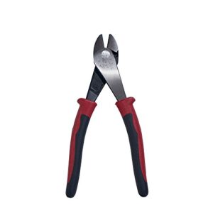 Klein Tools J248-8 Pliers, Diagonal Cutting Pliers with Angeled Head, Short Jaws, High-Leverage Design, 8-Inch