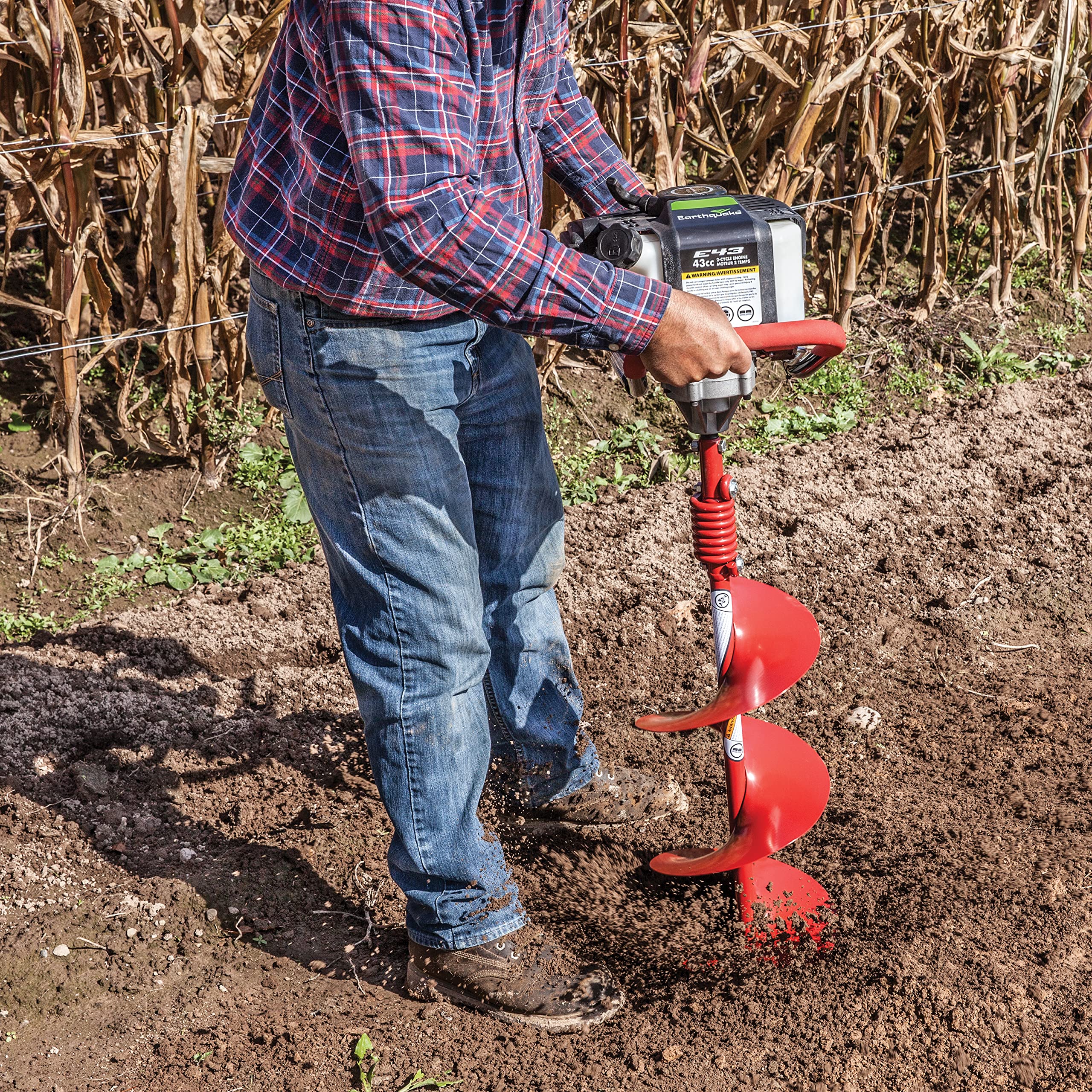 Earthquake EA10F 10-Inch Diameter 36-Inch Long Earth Auger with Fishtail Point and Flex Coil Shock Spring