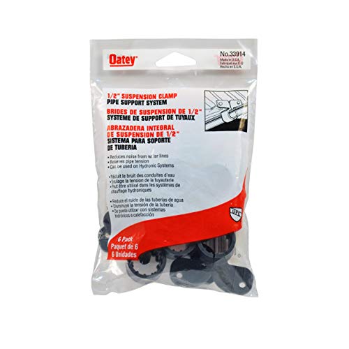 Oatey 33914 Suspension Clamps (6 in Polybag), Gray, 1/2-Inch