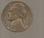 1942-p u.s. jefferson "wartime silver" nickel-40% silver