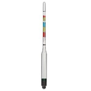 FastRack Triple-Scale Hydrometer - ABV Hydrometer - Specific Gravity Hydrometer to accurately Test ABV and the Specific Gravity of Your Wine, Beer, Mead or Kombucha