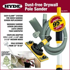 Hyde Tools 09175 Drywall Vacuum Sander, SILVER ,GRAY, With Pole