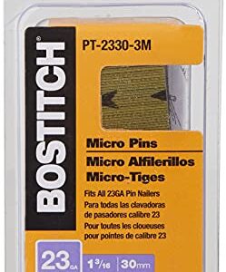 BOSTITCH Pin Nails, 23 GA, 1-3/16-Inch, 3000-Pack (PT-2330-3M)