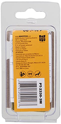 BOSTITCH Pin Nails, 23 GA, 1-3/16-Inch, 3000-Pack (PT-2330-3M)