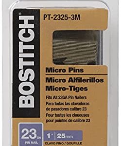 BOSTITCH Pin Nails, Headless, 23GA, 1-Inch, 3000-Pack (PT-2325-3M)