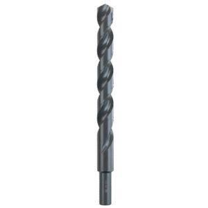 bosch bl4159 1-piece 1/2 in. x 6 in. fractional jobber black oxide drill bit for applications in light-gauge metal, wood, plastic