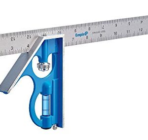 Empire Level E280 16-Inch Heavy Duty Professional Combination Square w/Etched Stainless Steel Blade and True BlueR Vial