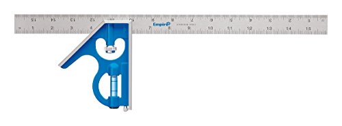 Empire Level E280 16-Inch Heavy Duty Professional Combination Square w/Etched Stainless Steel Blade and True BlueR Vial