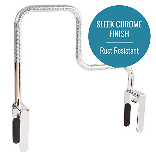 DMI Grab Bar Tub and Shower Handle, Bathtub Grab Bar, Safety Rail, For Safety and Stability, Rust Resistant, Chrome