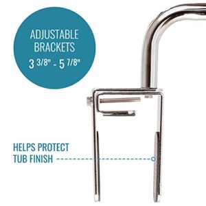 DMI Grab Bar Tub and Shower Handle, Bathtub Grab Bar, Safety Rail, For Safety and Stability, Rust Resistant, Chrome