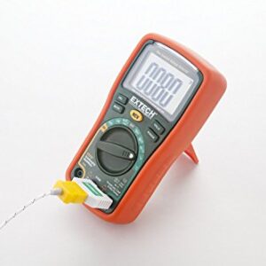 Extech EX330 Autoranging Mini Multimeter with NCV and Type K Temperature, orange and green