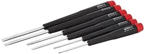 wiha 26090 precision slotted screwdriver with precision handle, 6 piece set, multi, one size
