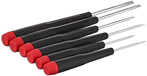 Wiha 26090 Precision Slotted Screwdriver with Precision Handle, 6 Piece Set, multi, one size