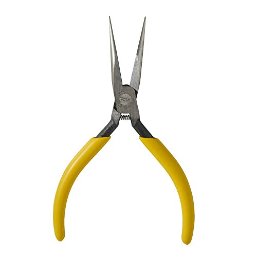 Klein Tools D307-51/2C Pliers, Needle Nose Pliers, Slim, 1/32-Inch Point Diameter, 5-Inch