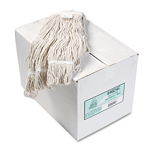 Boardwalk BWK4024CCT Pro Loop Web/Tailband Wet Mop Head, Cotton (Case of 12)