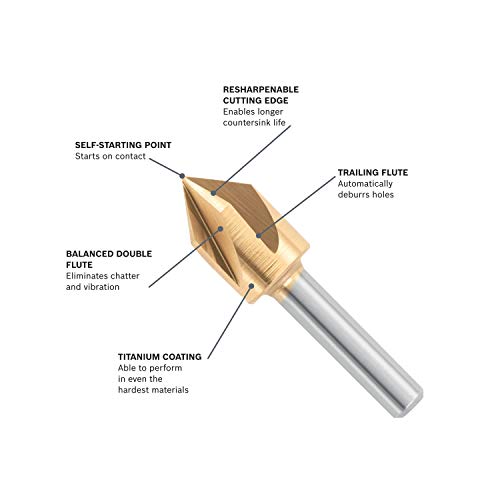 BOSCH CST1 1/2 In. Titanium-Coated Countersink