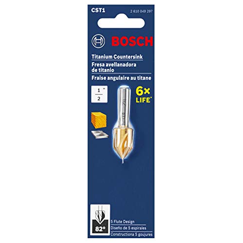 BOSCH CST1 1/2 In. Titanium-Coated Countersink