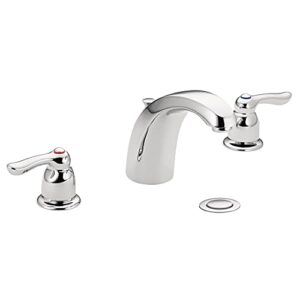moen chateau chrome two-handle low arc bathroom faucet, valve included, 4945, 0.5